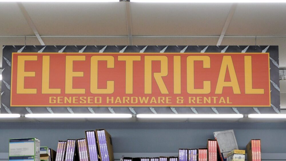 Electrical overhead sign – Geneseo Hardware and Rental – Geneseo, NY