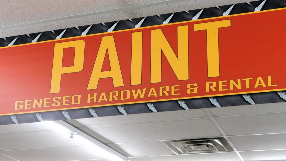 Paint overhead sign – Geneseo Hardware and Rental – Geneseo, NY