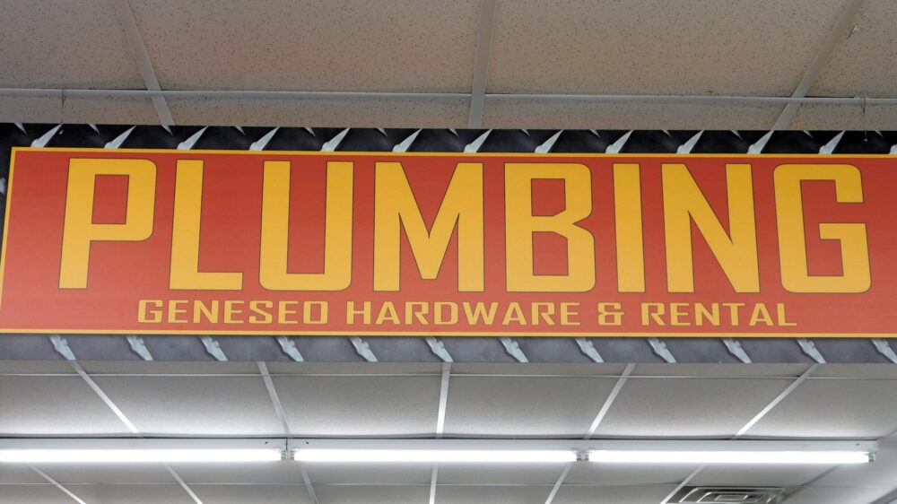 Plumbing overhead sign – Geneseo Hardware and Rental – Geneseo, NY